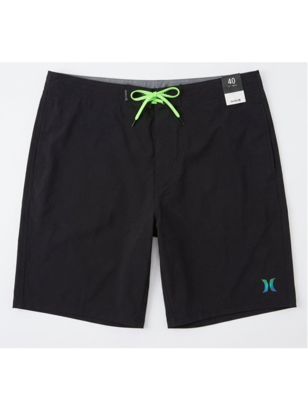 Men’s Hurley Black Board Shorts size 40 fits XXL Swim Trunks 9 in Inseam NEW